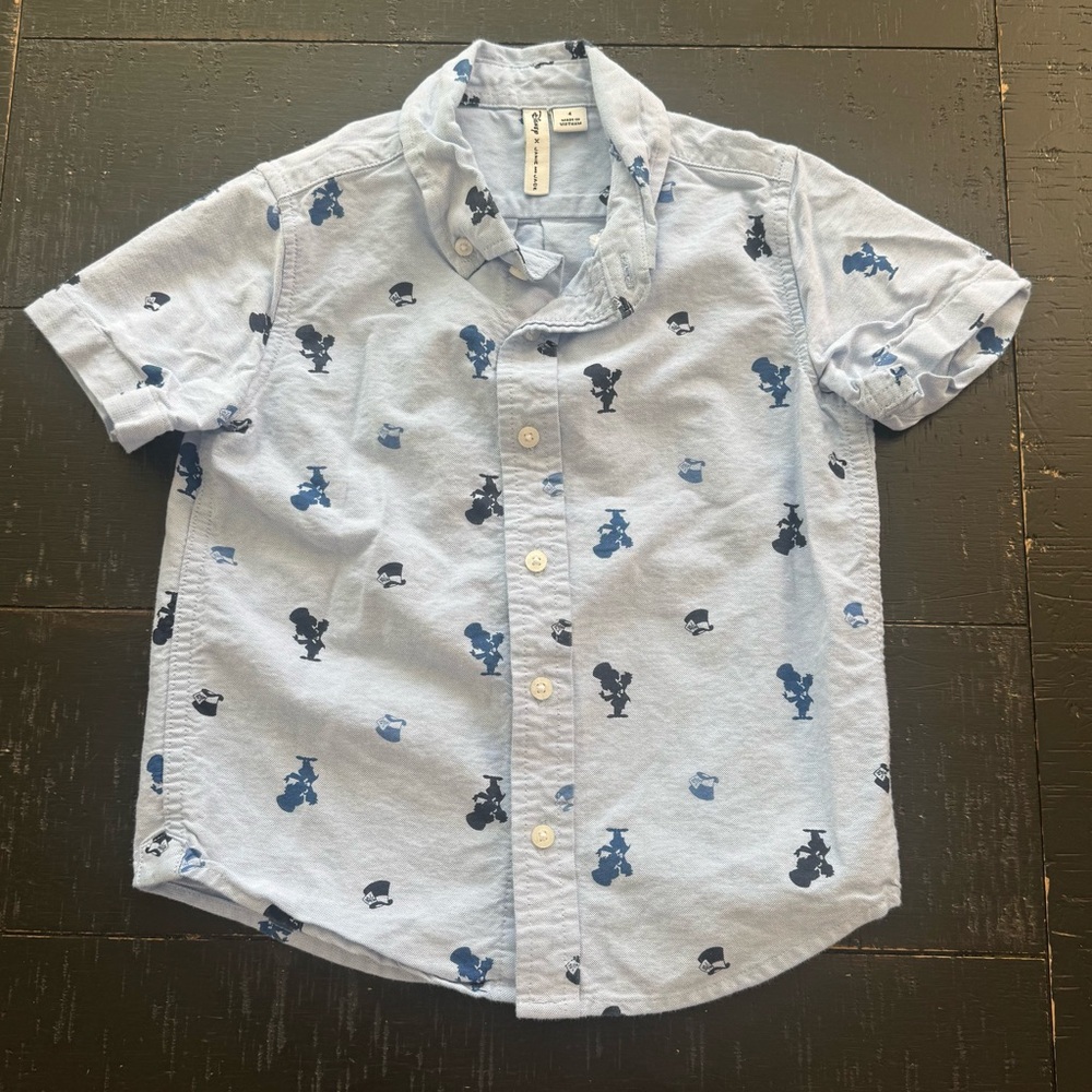Disney Mad Hatter Kids Button Up Shirt